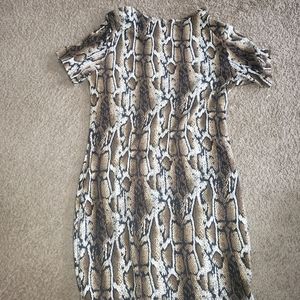 Snake print dress